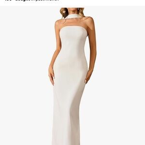Elegant White Strapless Dress
